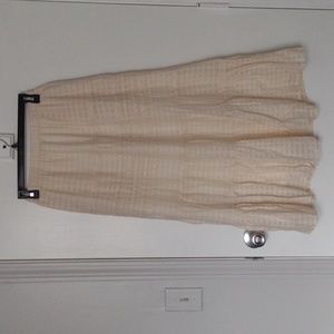 NEW American Eagle Outfitters 100% Cotton Cream Maxi Skirt size XS